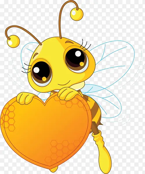 卡通呆萌的蜜蜂