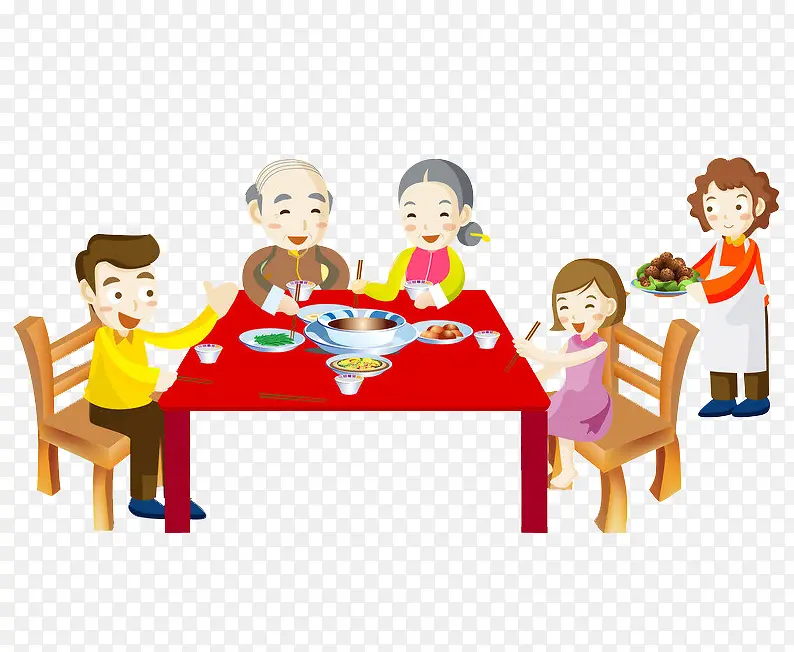 团圆的一家人