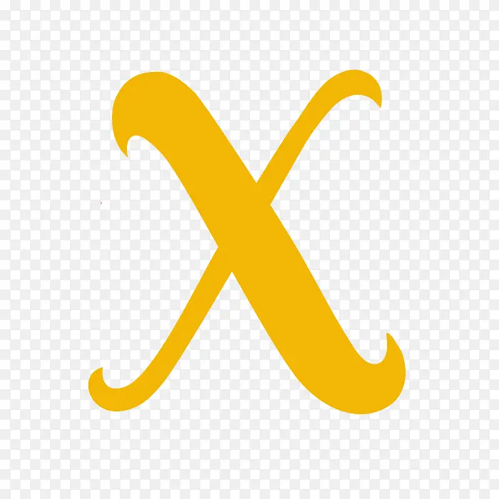 黄色字母X