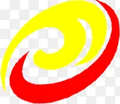 黄色红色组合成的logo