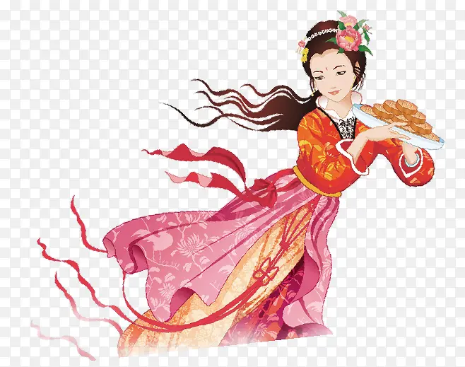 月饼 中秋 中秋节 仙女 人物