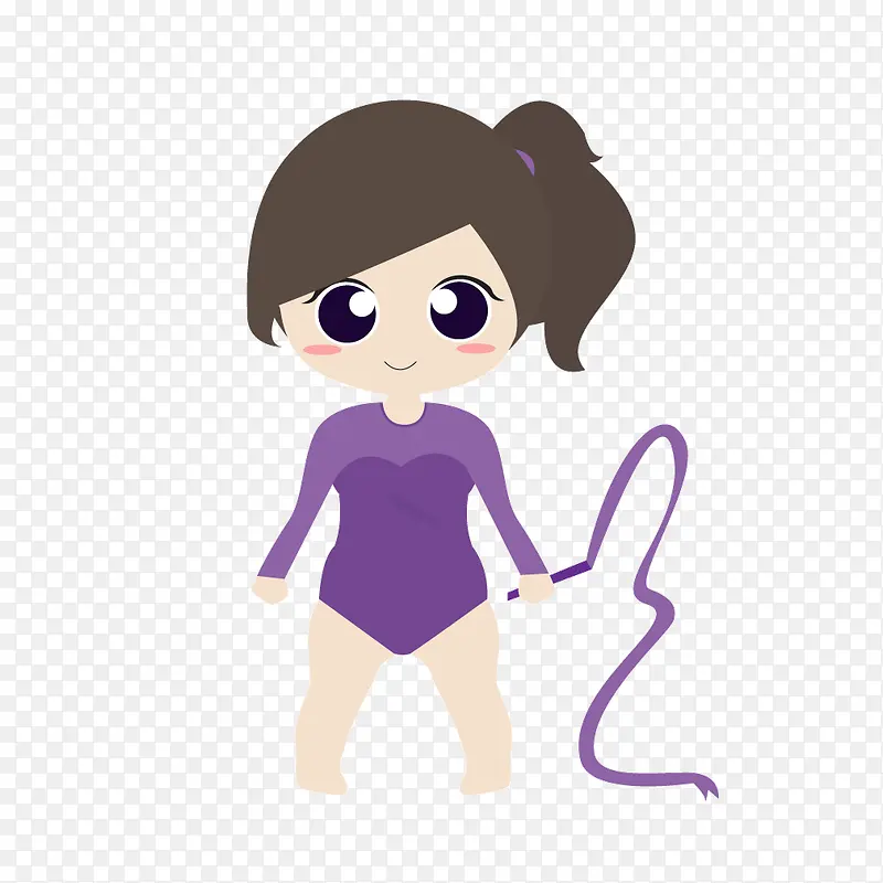 紫色体育项目体操女生