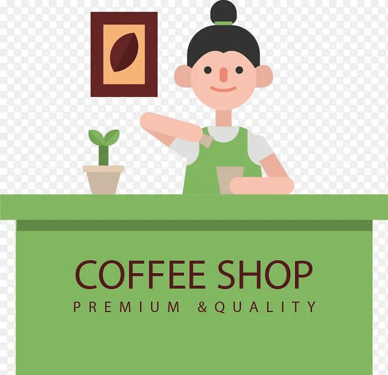 咖啡店员PNG图片素材下载_图片编号yrmpaklr-免抠素材网