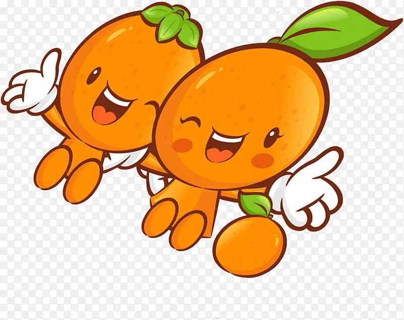 卡通水果 橙子 橙色