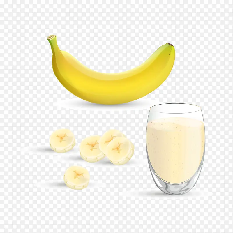 香蕉 香蕉汁 矢量图 水果