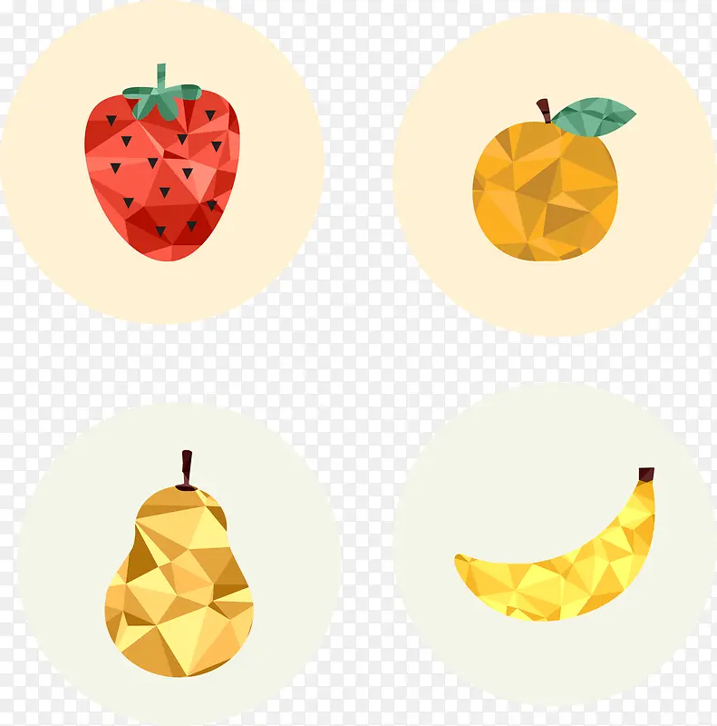 矢量菱形水果