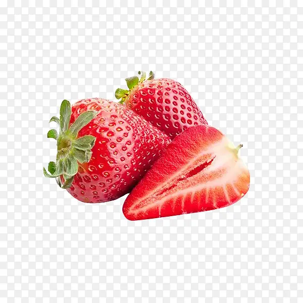 实物新鲜红色草莓