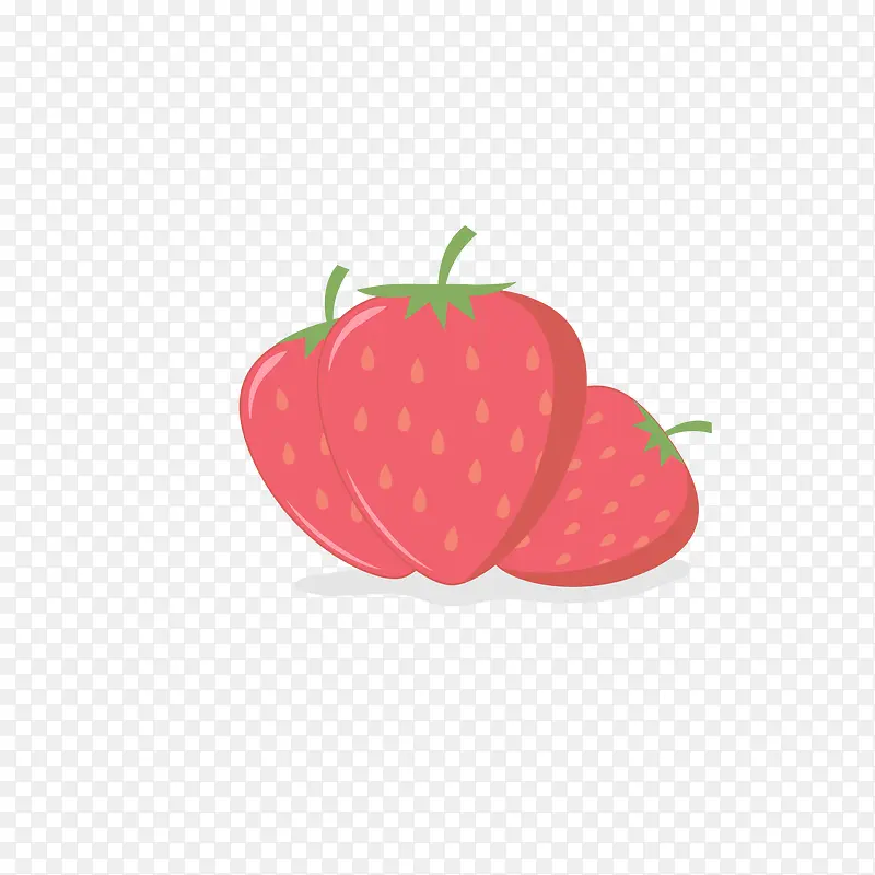 矢量卡通扁平化草莓