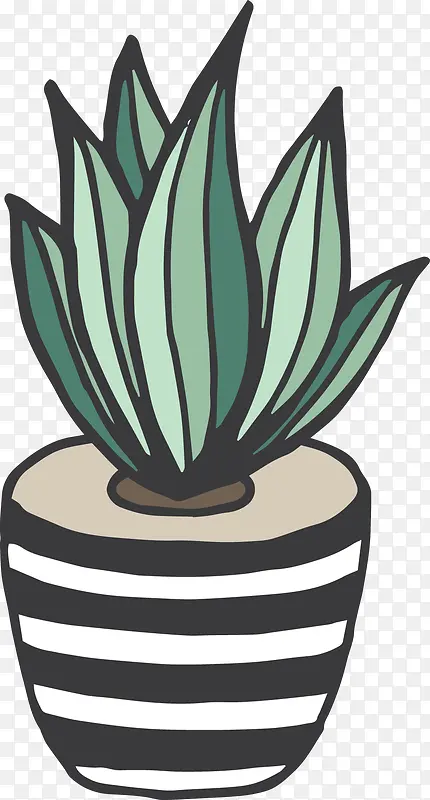 卡通绿色植物