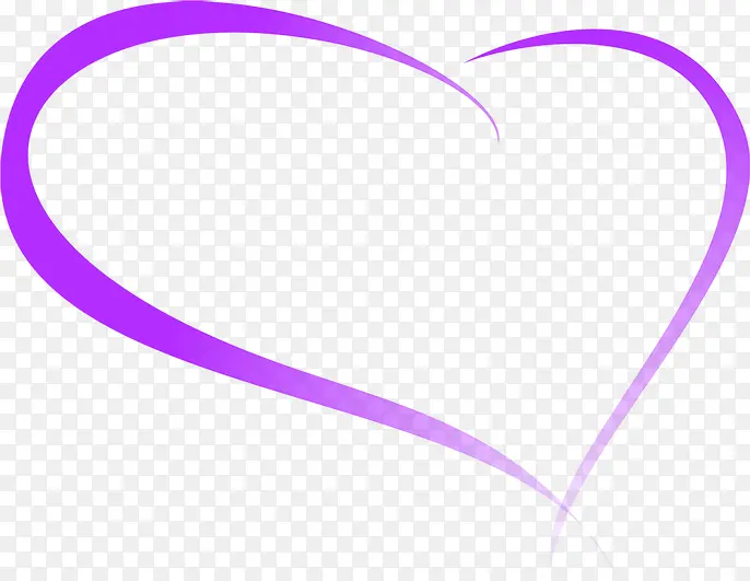 紫色线条组合爱心形状