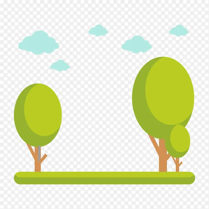 绿色卡通树木植物矢量图PNG图片素材下载_图片编号yezbrpkl-免抠素材网