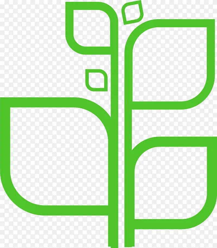 绿色简约植物边框纹理