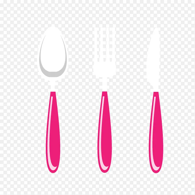 粉红色餐具