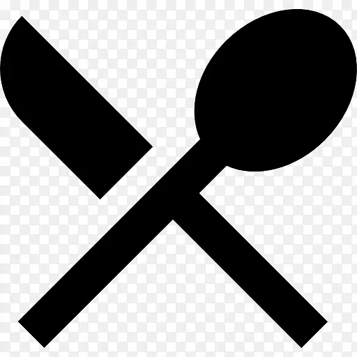 刀和勺子交叉图标