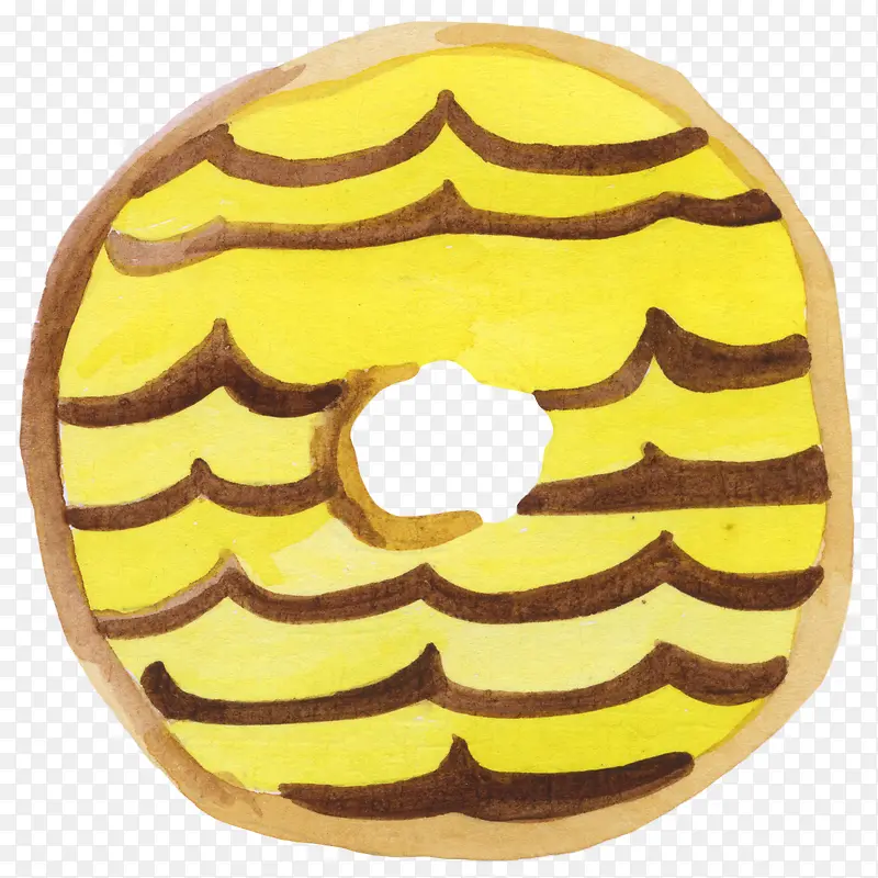 黄色美味蛋糕西餐甜食甜甜圈