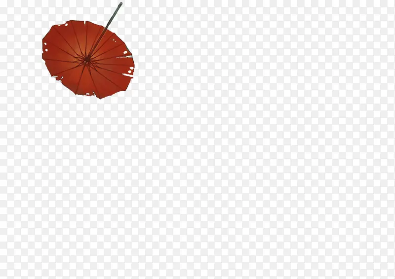手绘中国风红色小伞