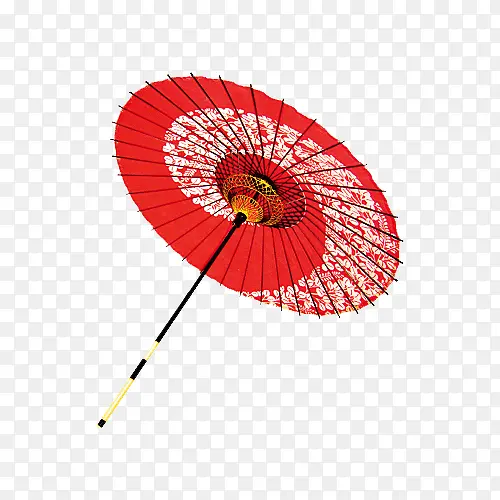 红色的中国风伞