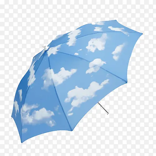 蓝天白云雨伞
