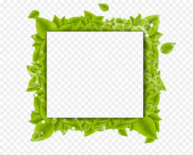 绿色清新拍照框