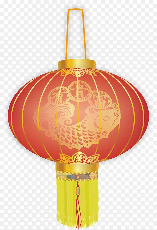 红色中国风新年灯笼