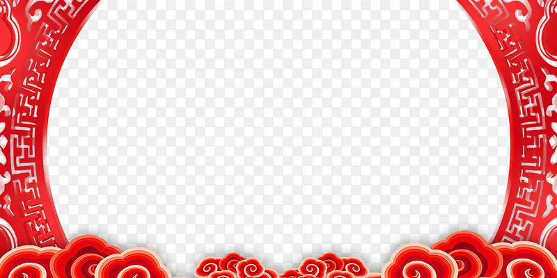 红色喜庆中过年中国风装饰
