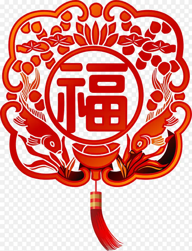 红色中国风福字花纹PNG图片素材下载_图片编号ywwveezm-免抠素材网