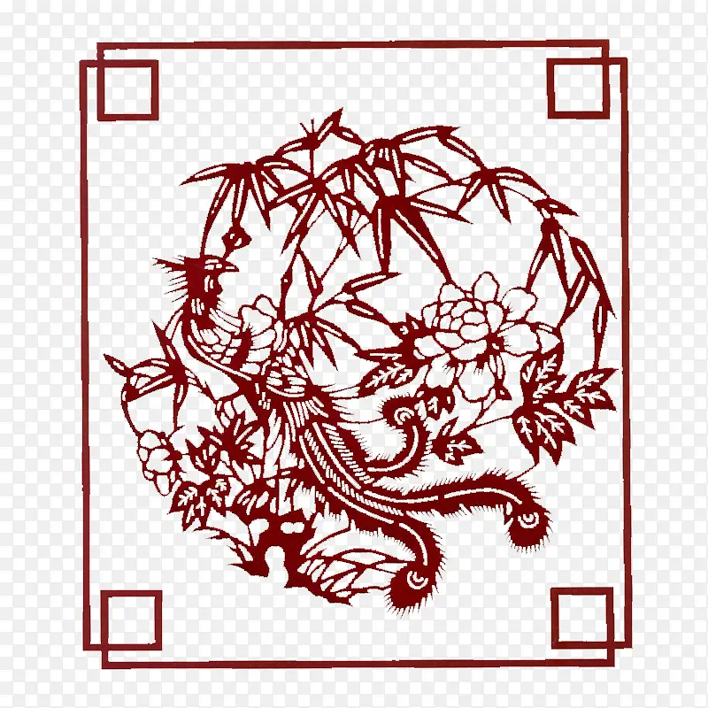 中国风元素竹剪纸素材PNG图片素材下载_图片编号yjepzgxb-免抠素材网