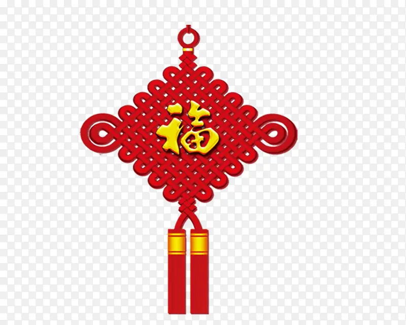 红色福字中国结