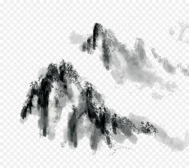 中国水墨画山