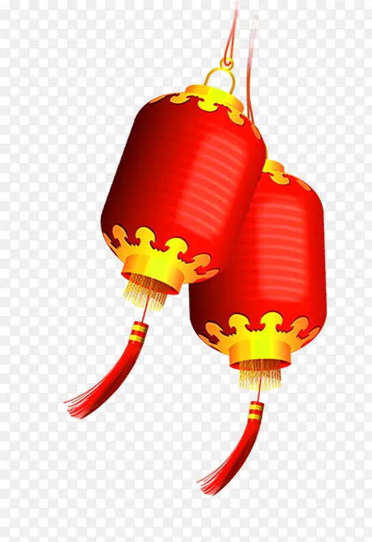 红色中国风灯笼装饰图案