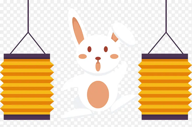 中秋节装饰灯笼兔子
