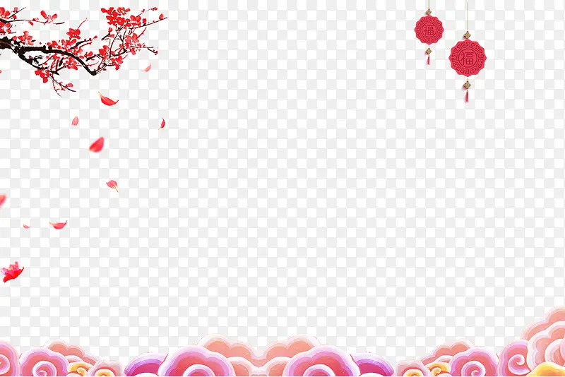 手绘梅花