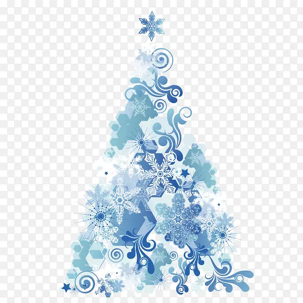 圣诞树 淡蓝色 装饰图案 节日