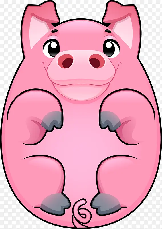 粉色卡通小猪装饰图案