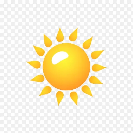 卡通可爱手绘小太阳素材