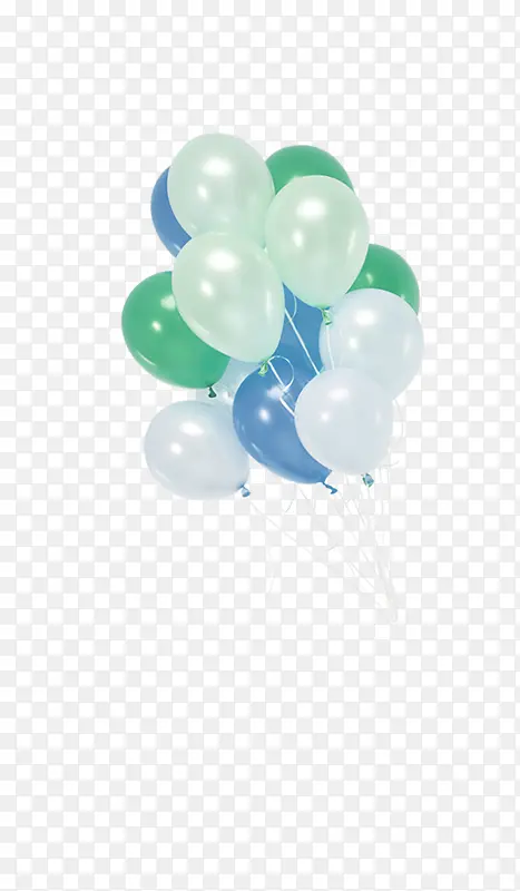 绿色清新气球装饰图案