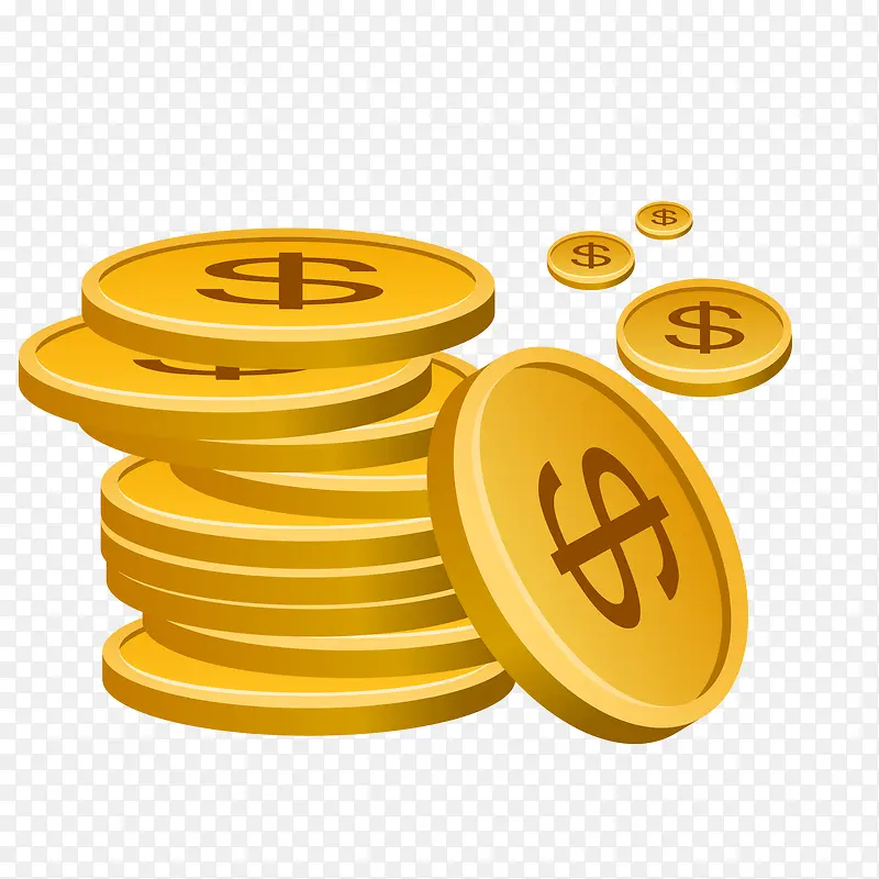 矢量手绘黄色金币PNG图片素材下载_图片编号yxjzxjvd-免抠素材网