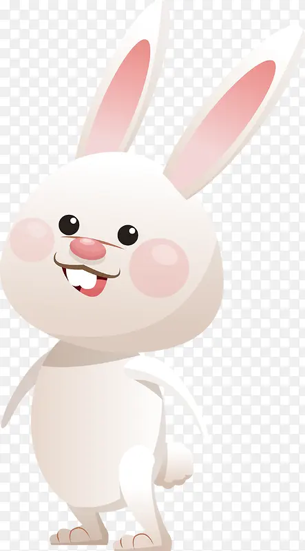 白色卡通兔子装饰图案