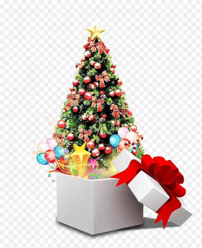 圣诞节系列素材圣诞树礼物盒子