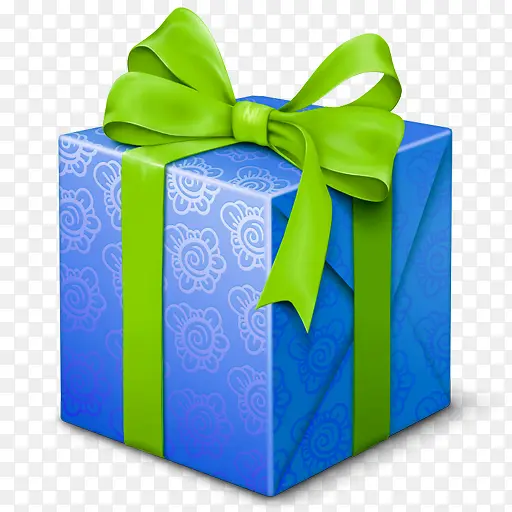 蓝色礼物盒圣诞素材