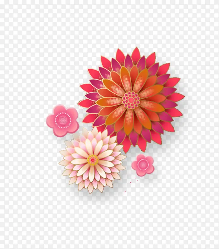 3D立体纸雕花朵装饰