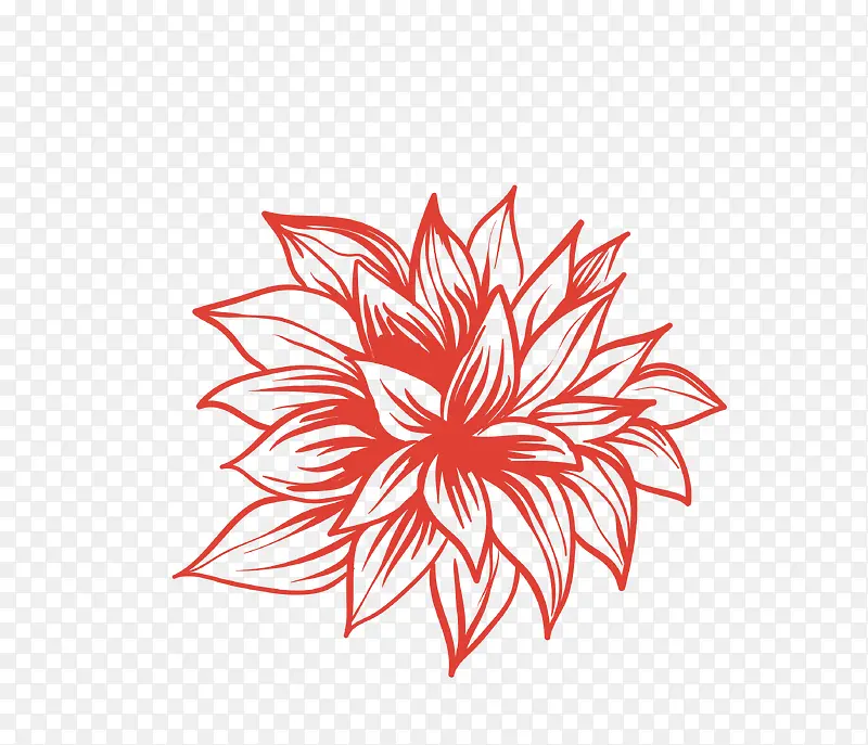 卡通手绘花