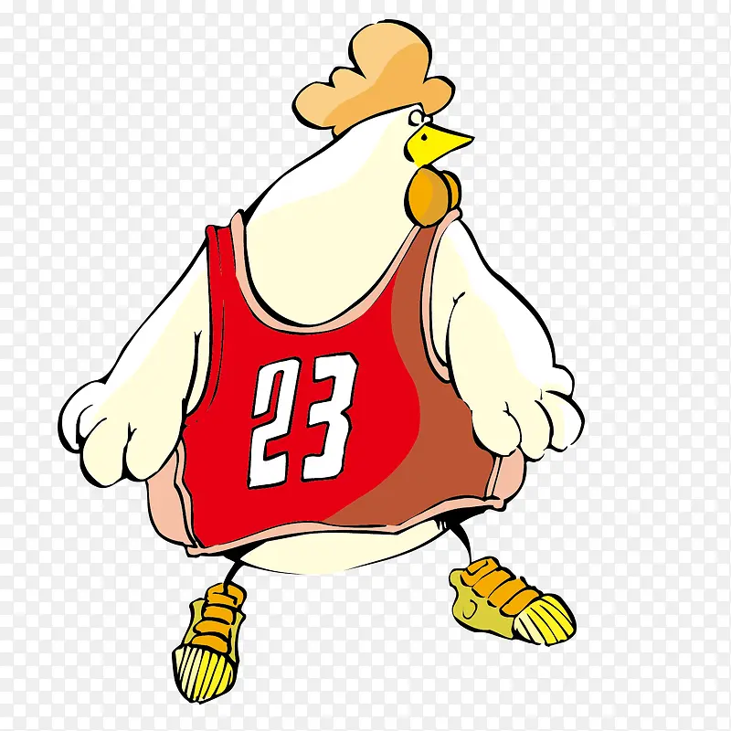 穿着篮球衣服的公鸡