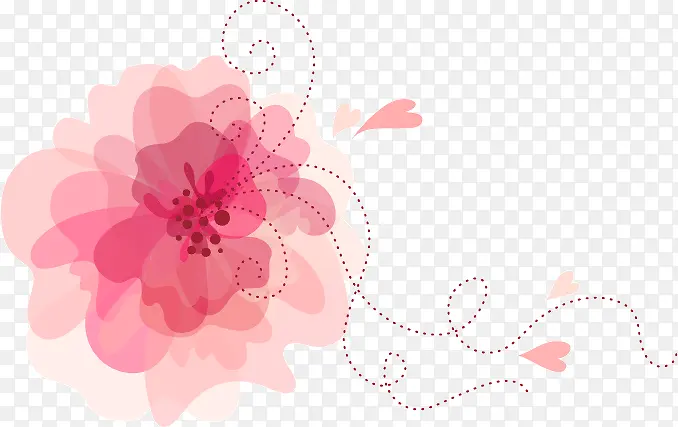 粉色花卉装饰