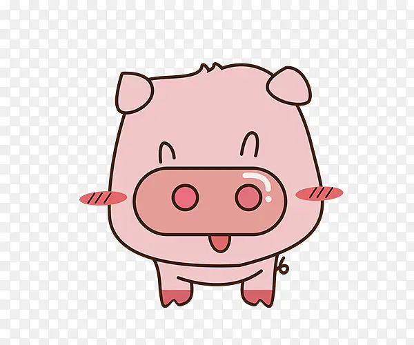 卡通手绘可爱的小猪