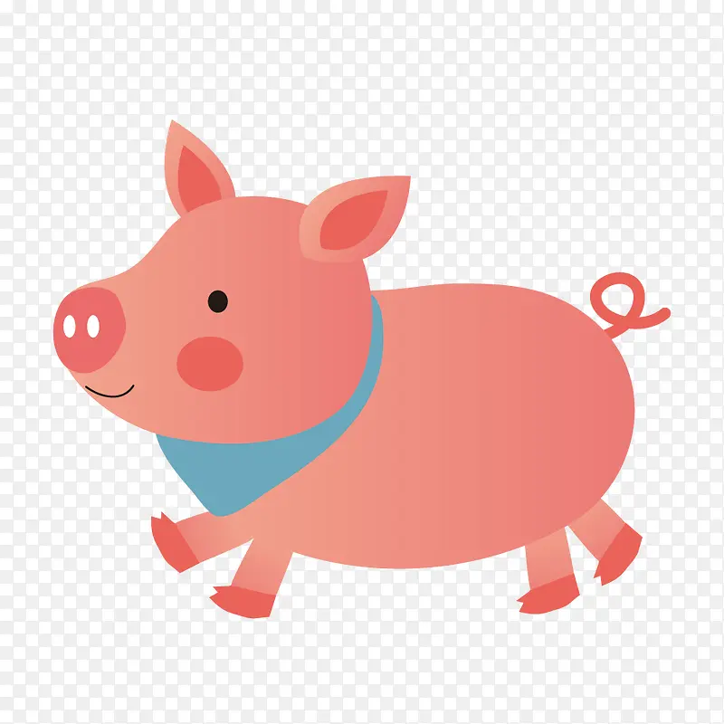粉色的卡通小猪猪