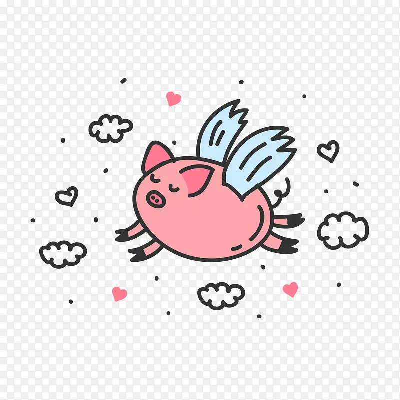 卡通可爱小猪免抠素材