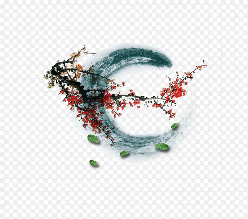 梅花黑色笔触