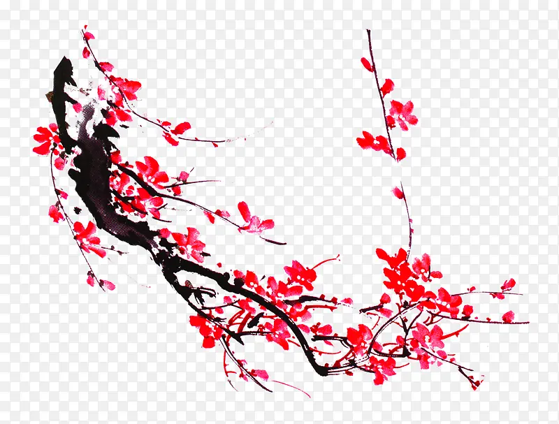 水墨古典艺术梅花