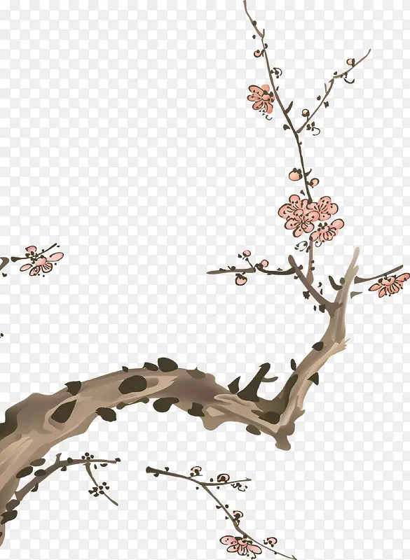 水墨梅花装饰